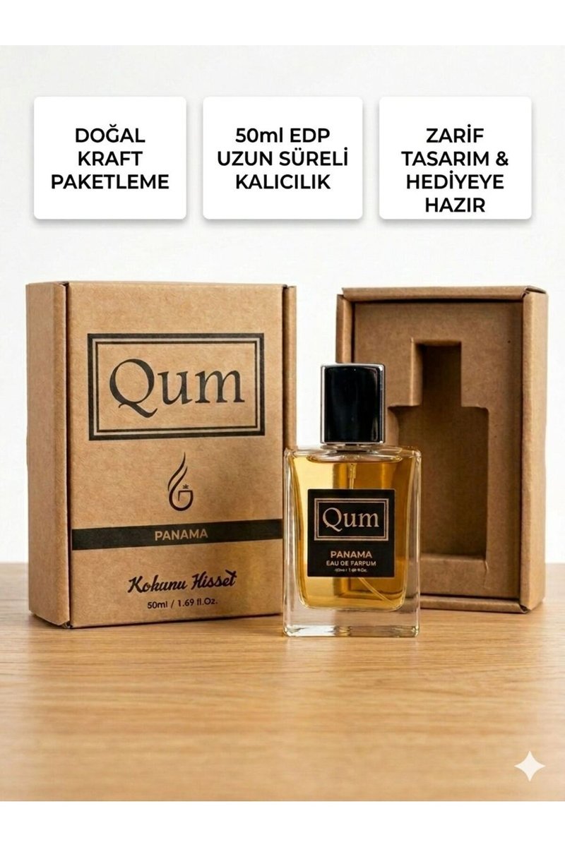 Panama 50 ml Eau De Parfum (EDP) Kalıcı Unisex Parfüm – Şık Kraft Hediye Kutulu