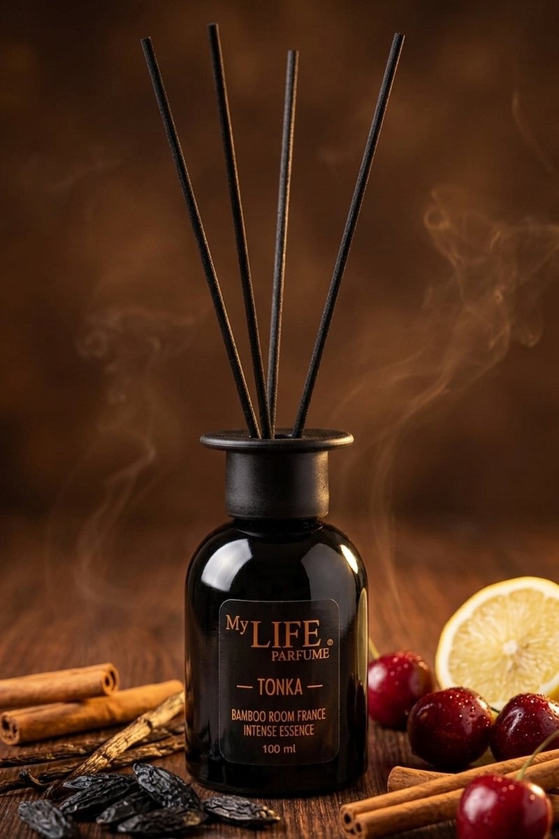 My Life Parfume Tonka Bambu Çubuklu Oda Kokusu 100 ml | Tonka, Vanilya, Tarçın, Kiraz