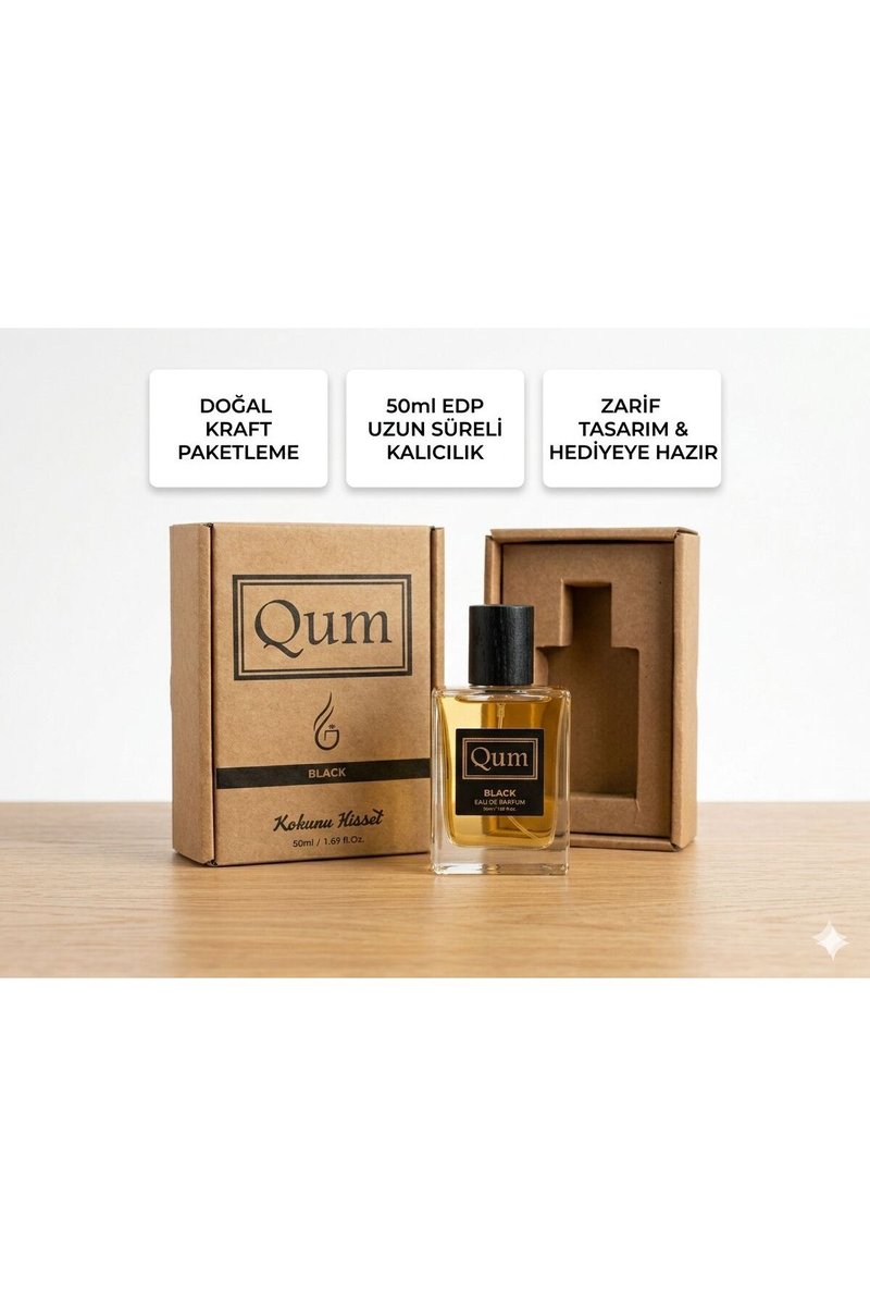 Black 50 ml Eau De Parfum (EDP) Kalıcı Kadın Parfümü – Şık Kraft Hediye Kutulu